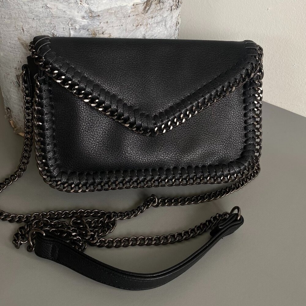 Sondra Roberts Vegan Leather Whipstitch Chain Bag​